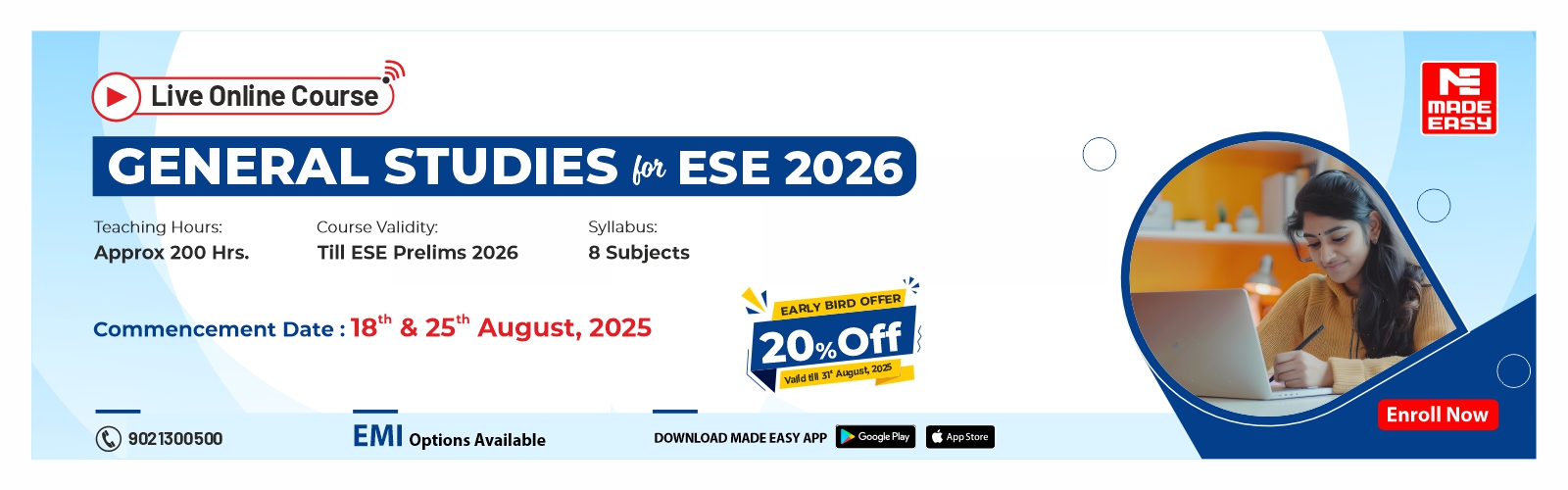 Live-Online ESE 2026 GS (8 Subjects)