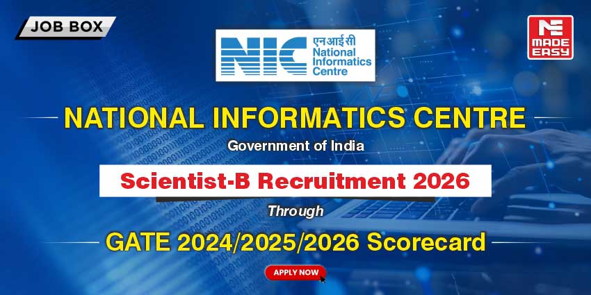 NIC Scientist-B Recruitment 2026 through GATE 2024/2025/2026 Scorecard