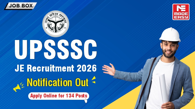 UPSSSC JE Recruitment 2026 Notification Out - Apply Online for 134 Posts 1 UPSSSC JE