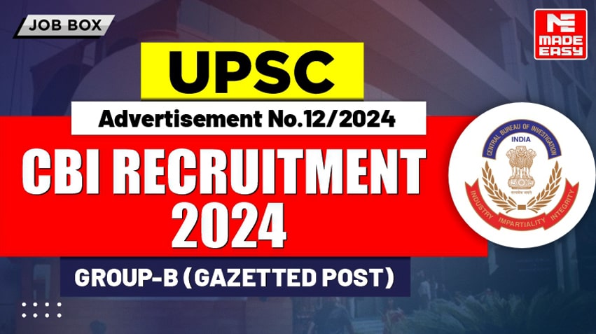 UPSC CBI Recruitment 2024 for Assistant Programmer 1 UPSC CBI Recruitment 2024 for Assistant Programmer
