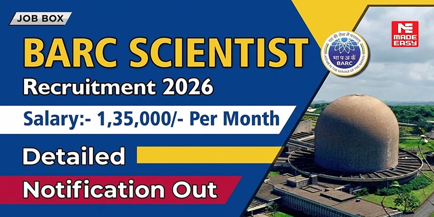 BARC Recruitment 2026 for Scientist | OCES/DGFS Programme 1 BARC Recruitment 2026 for Scientist (Scientific Officers) | OCES/DGFS
