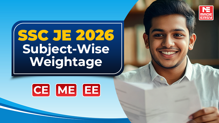 SSC JE 2026 Subject Wise Weightage - Civil, Mechanical, Electrical 1 syllabus
