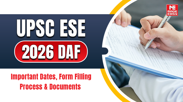 UPSC ESE 2026 DAF Form Filling