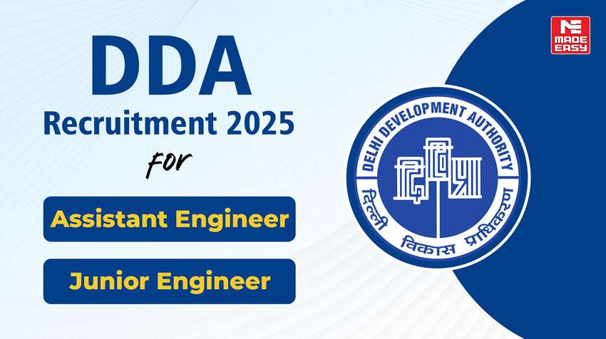 DDA Recruitment 2025 for Assistant Engineer Junior Engineer