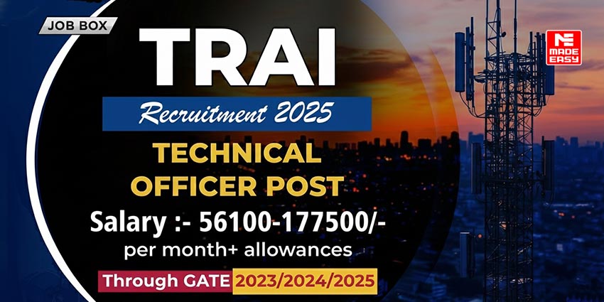 TRAI Recruitment 2025 Through GATE