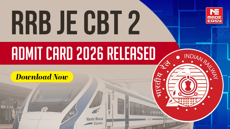 RRB JE CBT 2 Admit Card 2026 Released | Download Now at rrbcdg.gov.in 1 RRB JE CBT 2 Admit Card