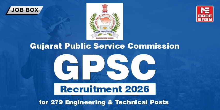 GPSC Recruitment 2026 for 279 Engineering & Technical Posts