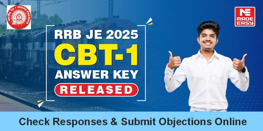 RRB JE 2025 CBT-1 Answer Key Released: Check Response Sheet 1 RRB JE 2025 CBT-1 Answer Key Released