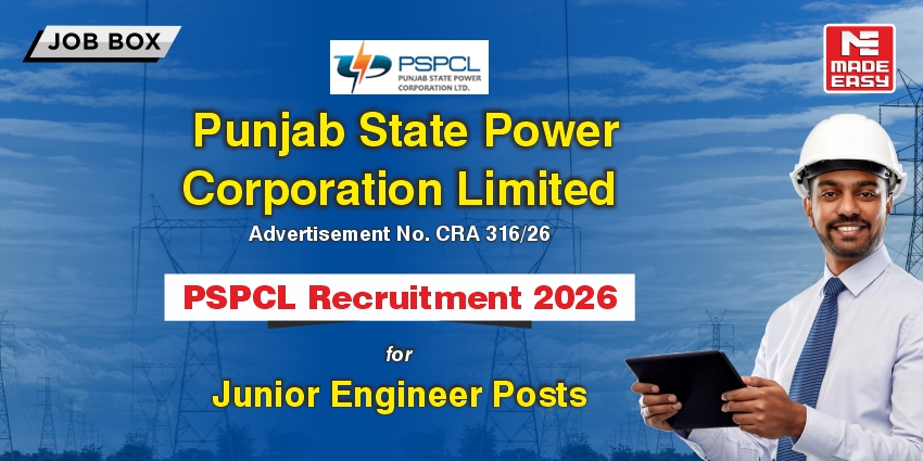 PSPCL Recruitment 2026 for Junior Engineer Posts, Salary - ₹35,400/-Per Month + Allowances