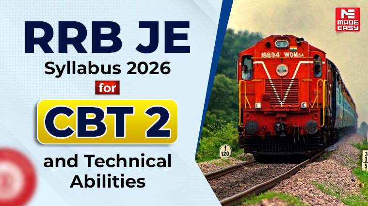 RRB JE Syllabus 2026 for CBT 2 and Technical Abilities 1 RRB JE Syllabus