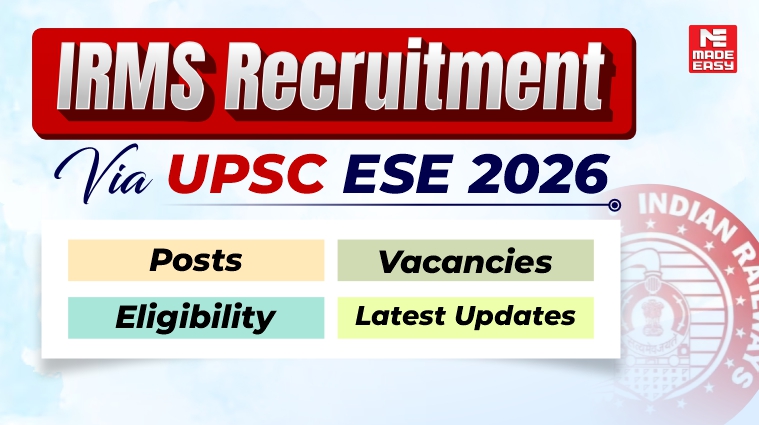 IRMS Recruitment via UPSC ESE 2026