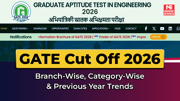 GATE Cut Off 2026: Branch-Wise, Category-Wise & Previous Year Trends 1 GATE 2026 cut Off