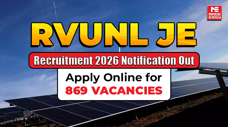 RVUNL JE Recruitment 2026 Notification Out: Apply Online for 869 Vacancies 1 RVUNL JE Recruitment