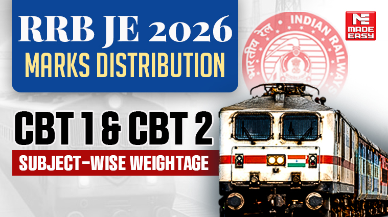 RRB JE 2026 Marks Distribution: CBT 1 & CBT 2 Subject-Wise Weightage 1 rrb je