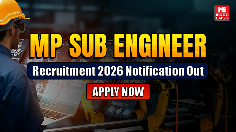 MP Sub Engineer Recruitment 2026 Notification Out | Apply Online 1 MP Sub Engineer Recruitment