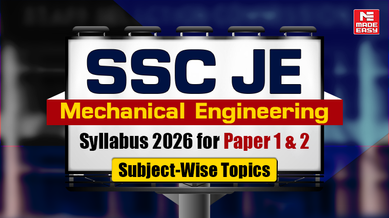 SSC JE Mechanical Engineering Syllabus