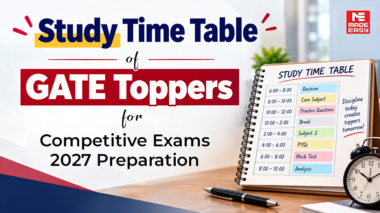 Study Time Table of GATE Toppers for Competitive Exams 2027 Preparation 1 Study Time Table