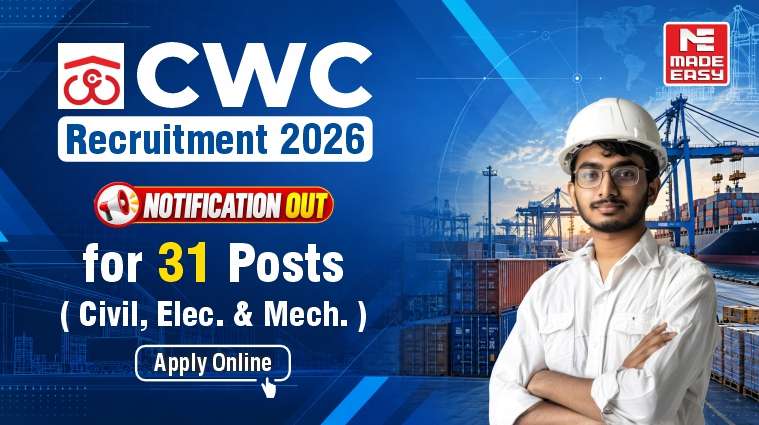 CWC Recruitment 2026 Notification Out: Apply for 31 Posts (Civil, Elec. & Mech.) 1 CWC Recruitment